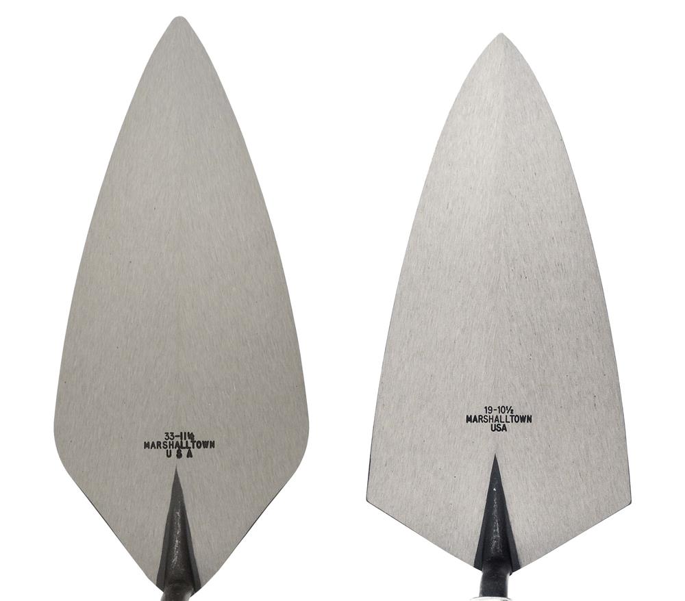 brick trowel pattern comparison